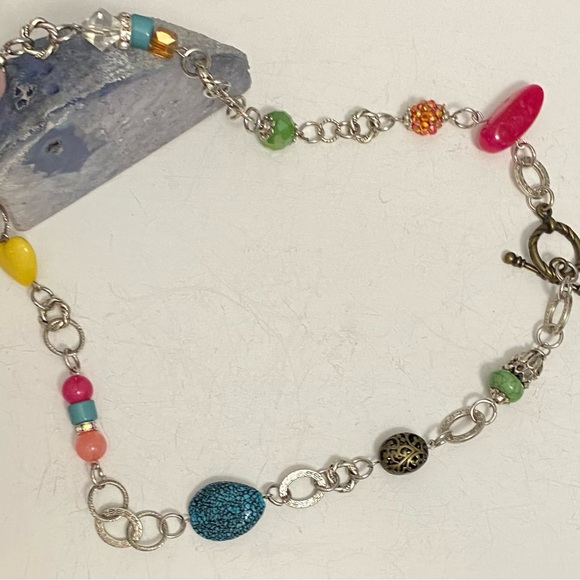 NEW!!! Colourful bead chain necklace - Picture 2 of 2